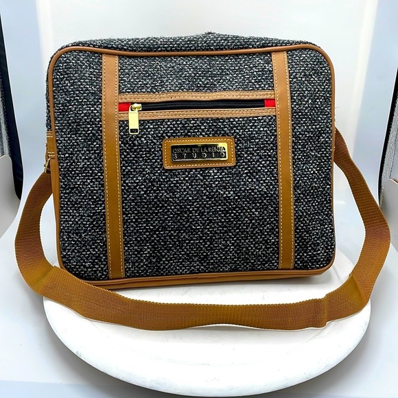 Oscar de la Renta Unisex tweed Luxury Travel Bag